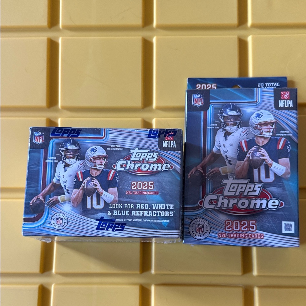 Topps Chrome Blue Red White NFL Trading Card Boxes